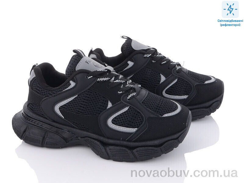 Кросівки Violeta 136-25 black світловідбивач
