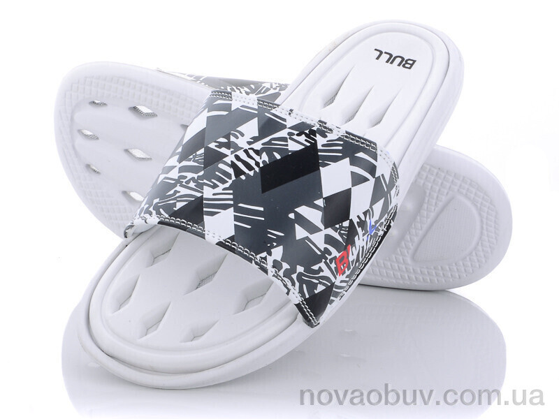 Шльопанці Obuvok R021 (w43) white-black (08841)