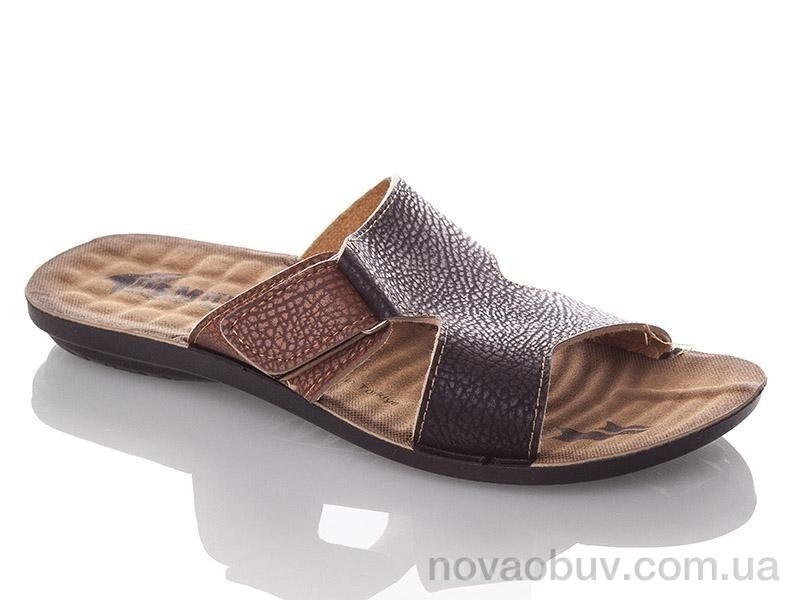 Шльопанці DeMur P5321 black-camel