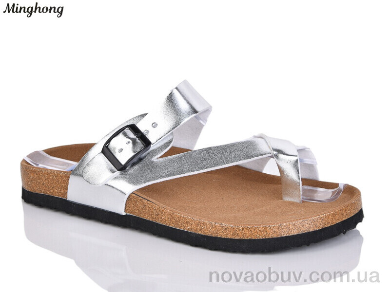 Шльопанці Minghong 2503 silver