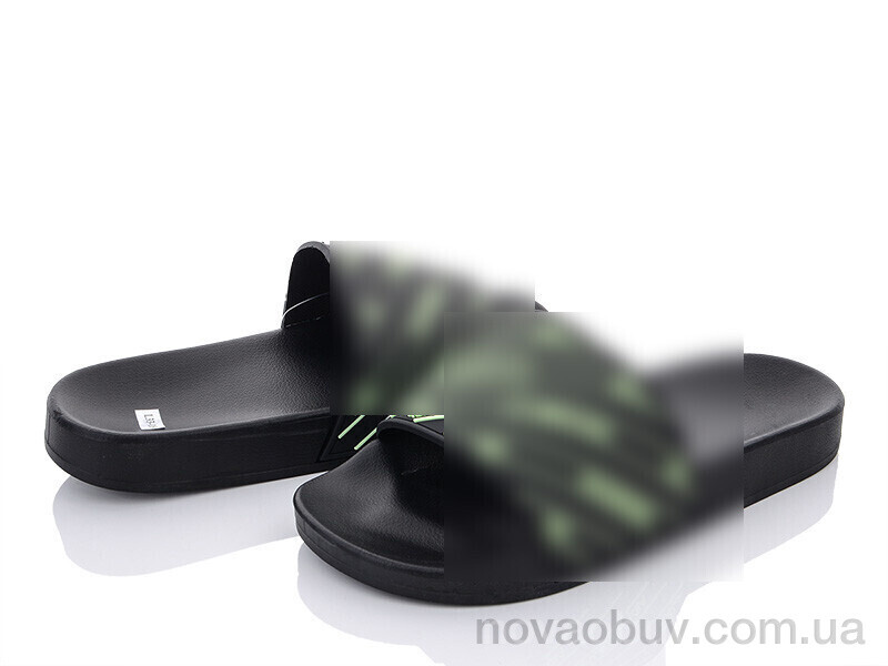 Шлепки Violeta Q115-L33-18 black-green