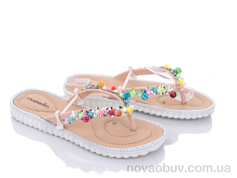Шльопанці Obuvok 908-7 beige