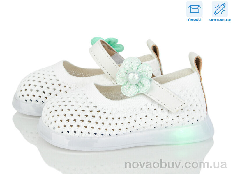 Туфлі Poni kids A691 white LED