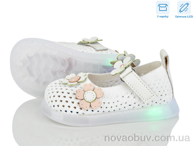 Туфлі Poni kids B1081 white LED