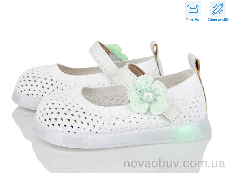 Туфлі Poni kids B691 white LED