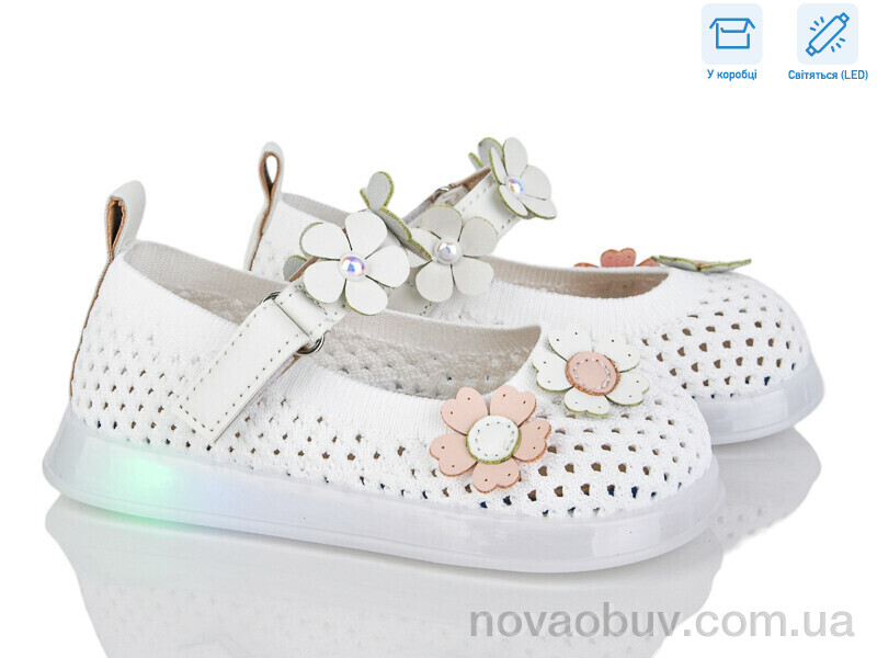 Туфлі Poni kids A1081 white LED