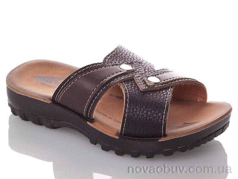 Шльопанці DeMur B709-black-brown