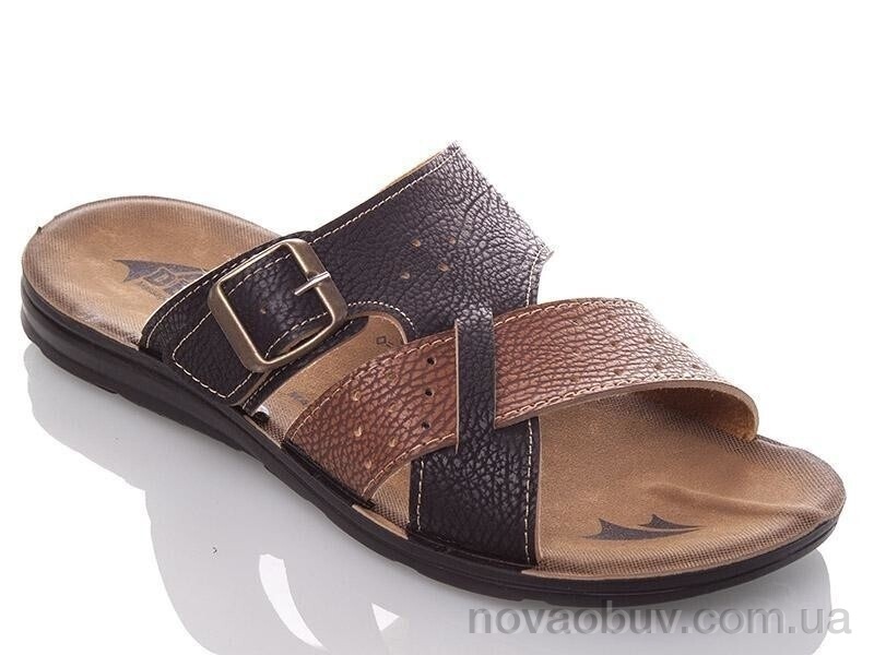 Шльопанці DeMur MK2026-2-6835 black-camel