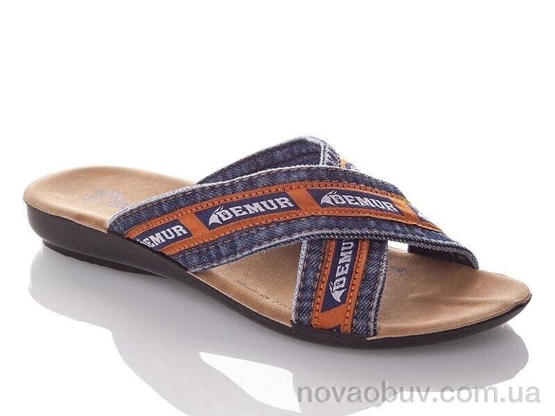 Шлепки DeMur W3065-blue orange