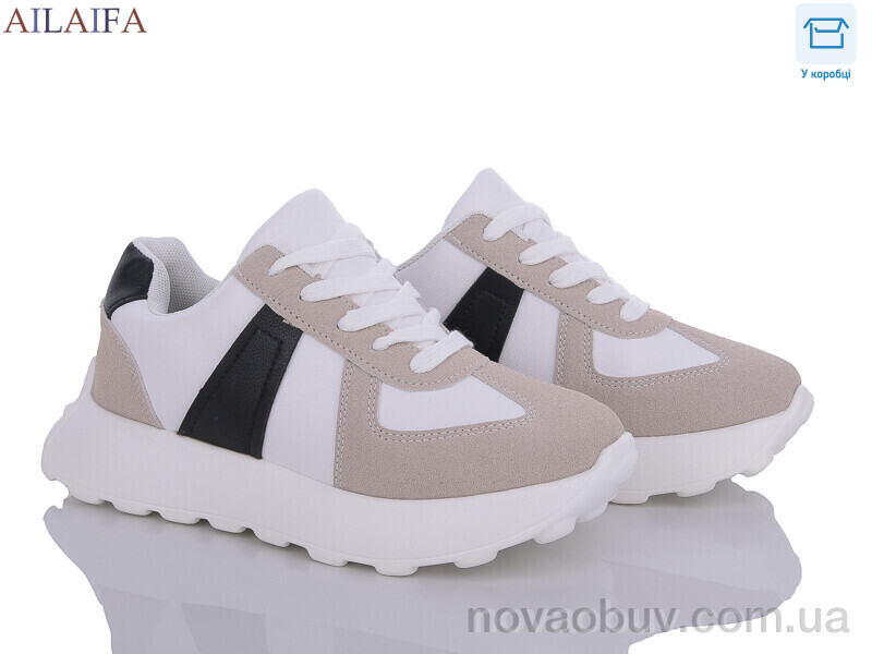 Кроссовки Ailaifa 2395-2 white-black піна