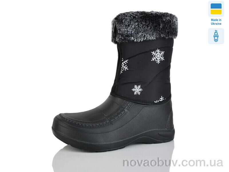 Сапоги из пены M&L Alex14 BM6 сніжинка чорний