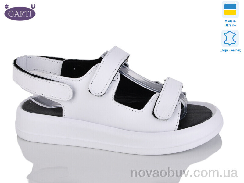 Босоніжки Garti 0118 біла шкіра