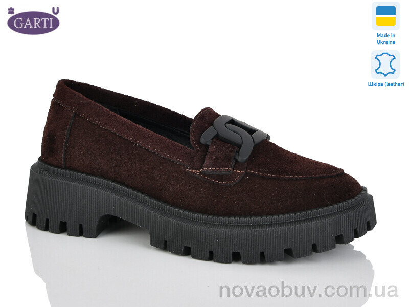 Туфлі Garti 417 корич замш