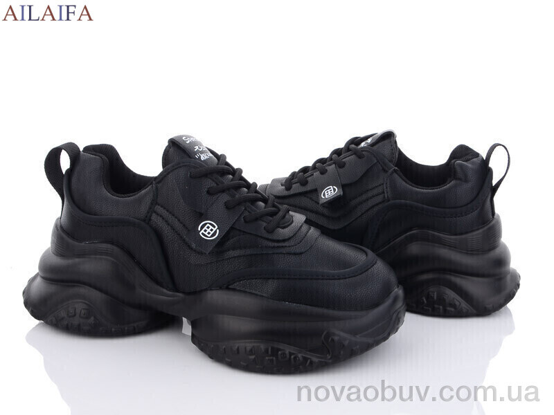 Кроссовки Ailaifa 8112 all black піна