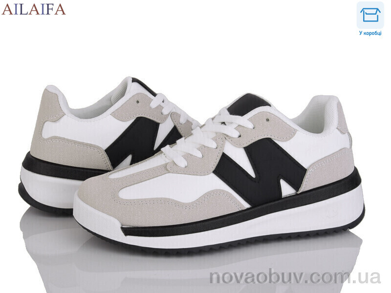Кроссовки Ailaifa NR011 white-black