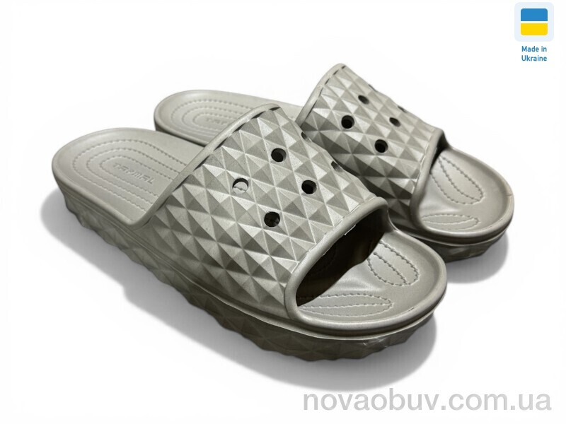 Шлепки Rai shoes 117 сірий