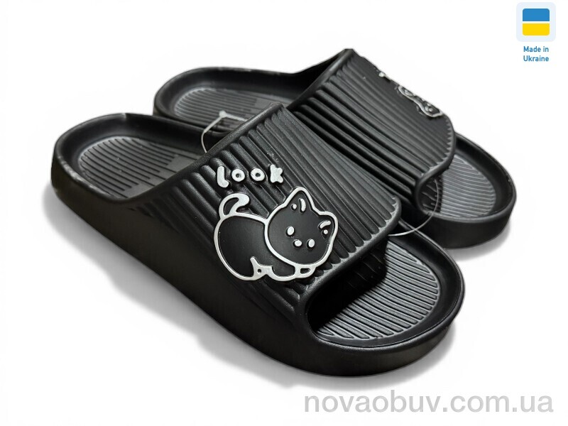 Шлепки Rai shoes 104 чорний