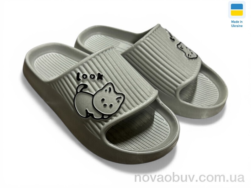 Шлепки Rai shoes 104 сірий