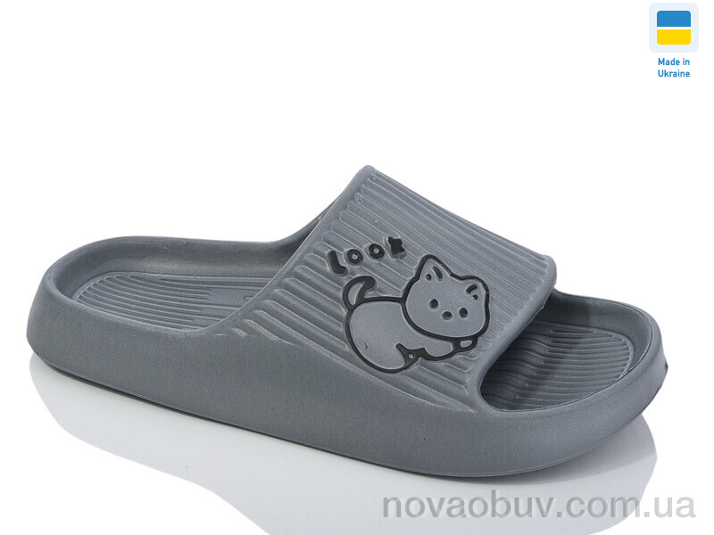 Шлепки Lot Shoes N104 т. сірий