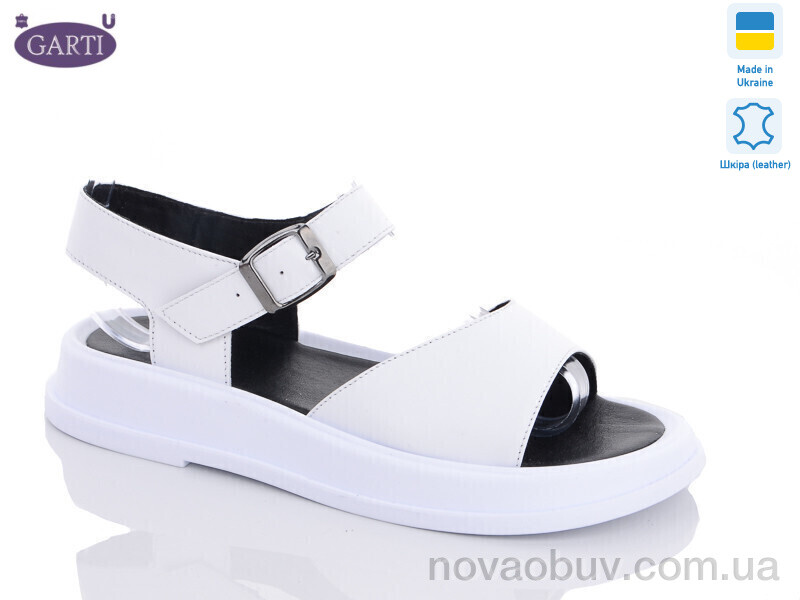 Босоніжки Garti 0140 білий шкіра