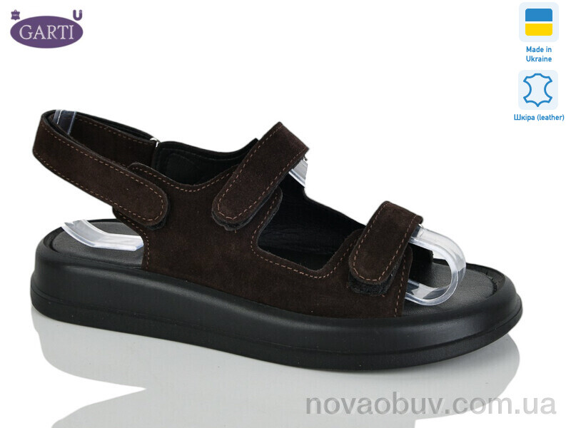 Босоніжки Garti 0118 корич замш
