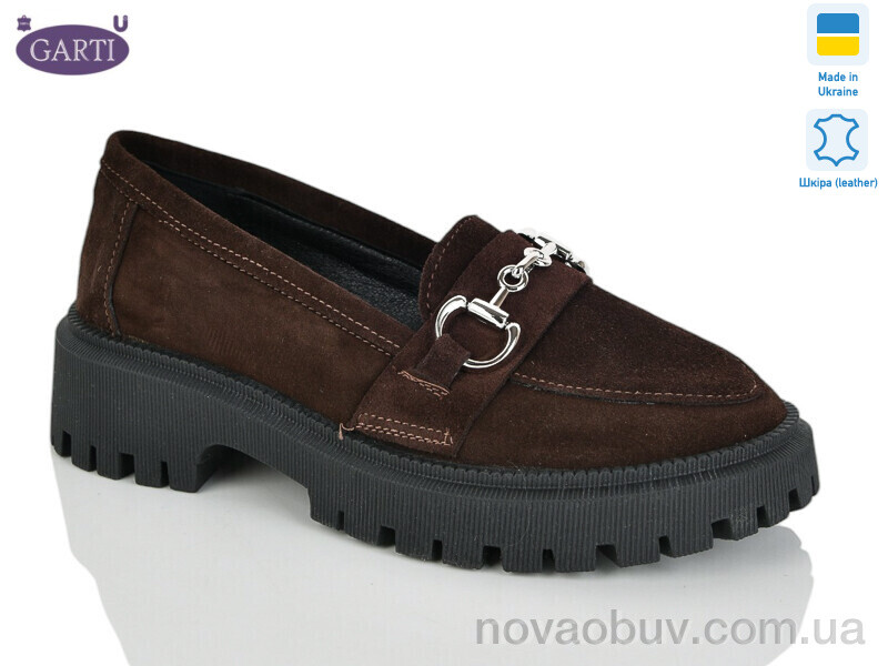 Туфлі Garti 419 корич замш