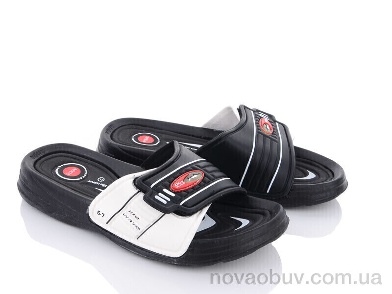 Шльопанці Obuvok 3R21M black-white