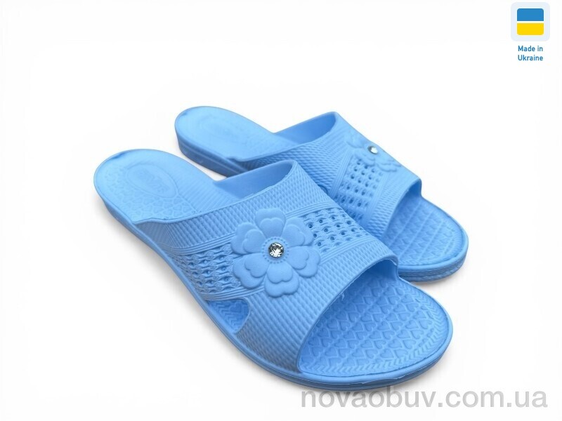 Шльопанці Rai shoes Камінь квітка блакитний