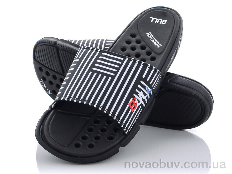 Шльопанці Obuvok R022 black-white (08841)