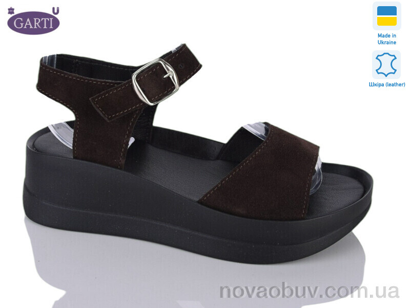 Босоніжки Garti 0179 корич замш