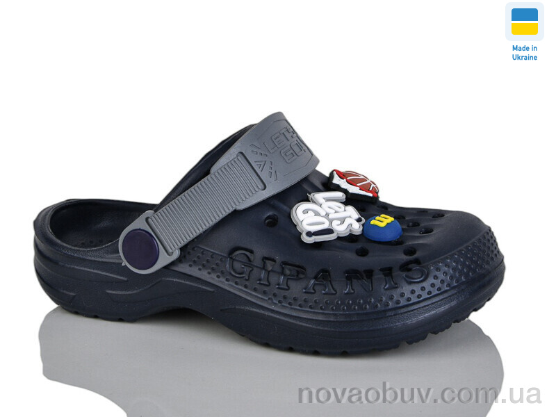 Крокси Lot Shoes 009 т.синьо-сірий