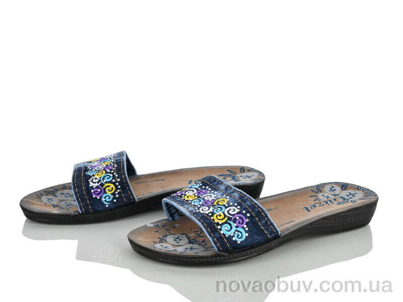 Шльопанці FG 002 blue джинс