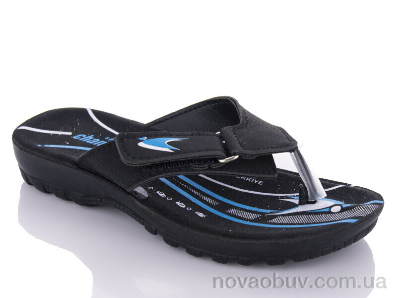 Шльопанці DeMur K26-6101 black-blue (30-35)