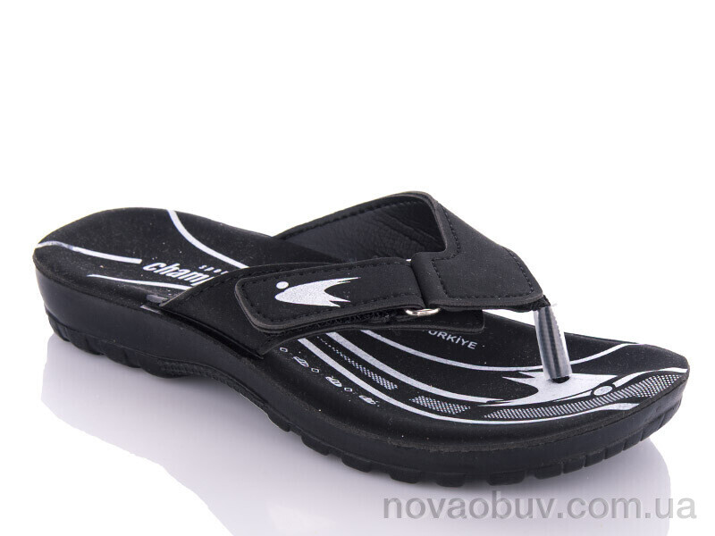 Шльопанці DeMur K26-6101 black-white (30-35)