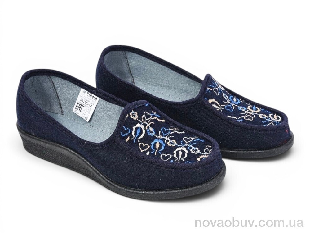 Капці Rai shoes 55125218синій вишивка
