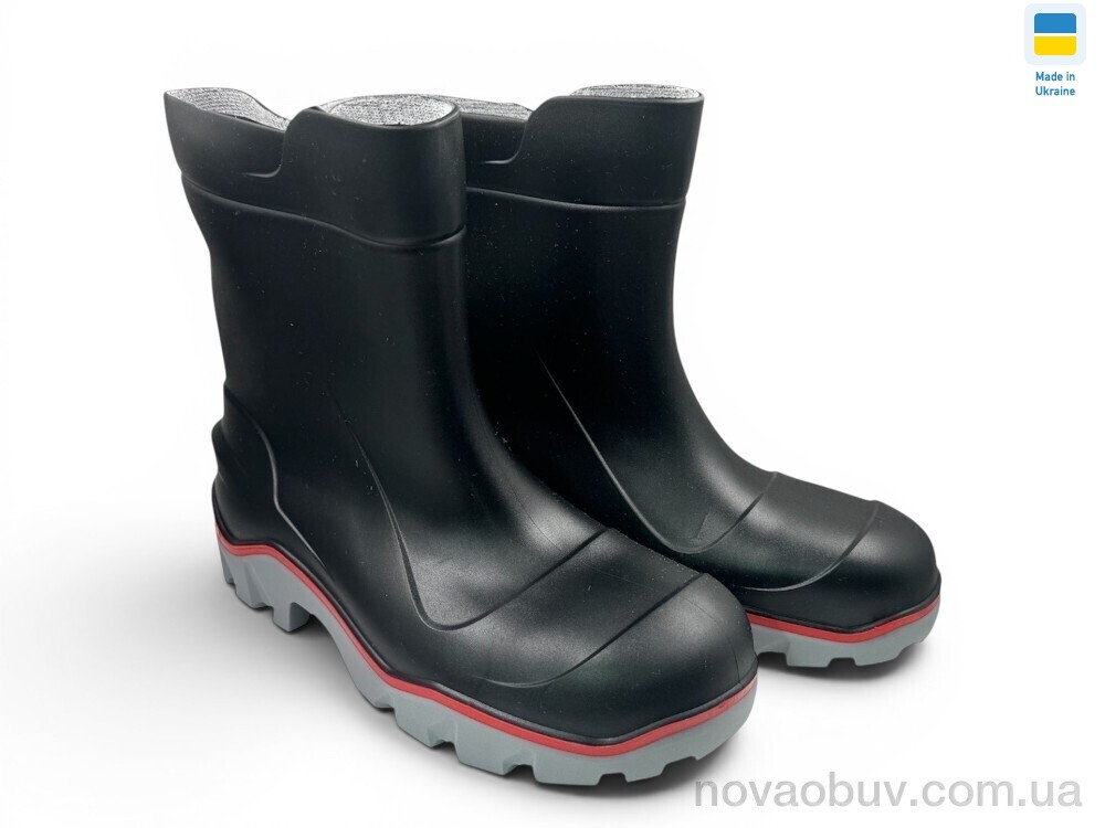 Гумове взуття Rai shoes Літма чорно-сірий