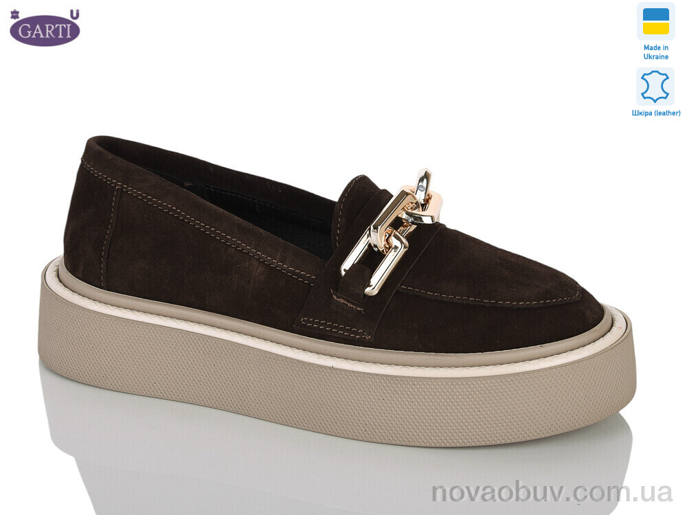 Туфлі Garti 1092 корич замш