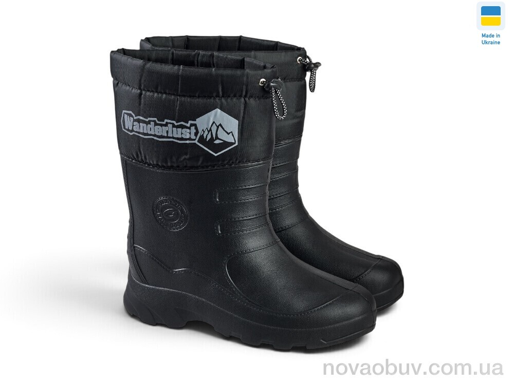 Чоботи з піни Rai shoes Рибак C-22А чорний-чорний