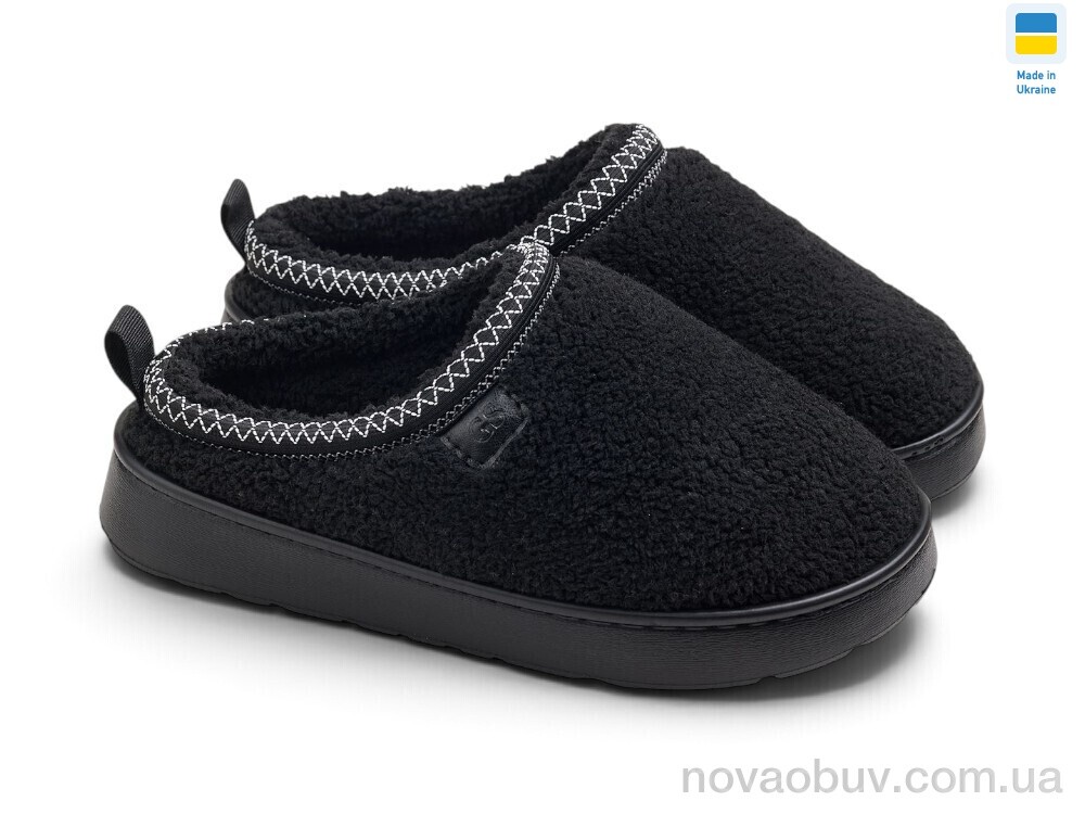 Капці Rai shoes UD73021 A чорний (тедді)