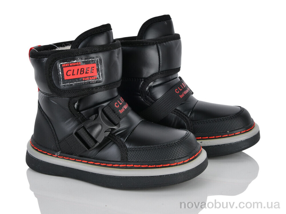 Дутики Clibee-ShoSho HB526 black-red