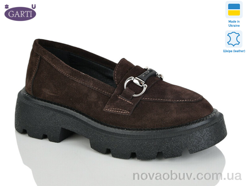 Туфлі Garti 425 корич замш