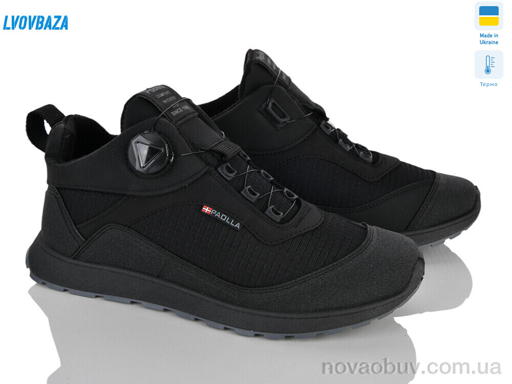 Кросівки Lvovbaza Paolla sport 10-5113 термо чорний