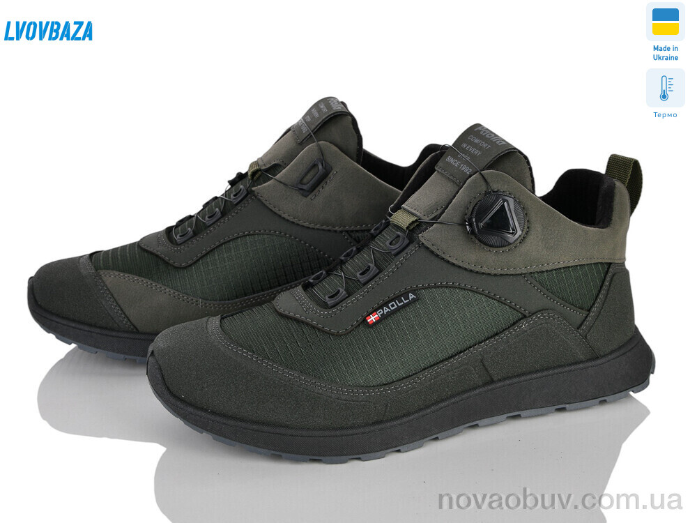 Кросівки Lvovbaza Paolla sport 10-5713 термо хакі